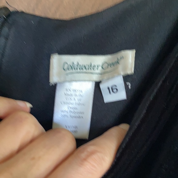 Relisted Coldwater Creek sleeveless long black velvet dress classic - Picture 12 of 13